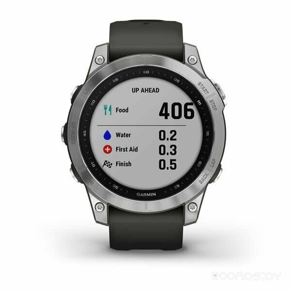 Умные часы Garmin Fenix 7 Solar (серебристый/графитовый) 