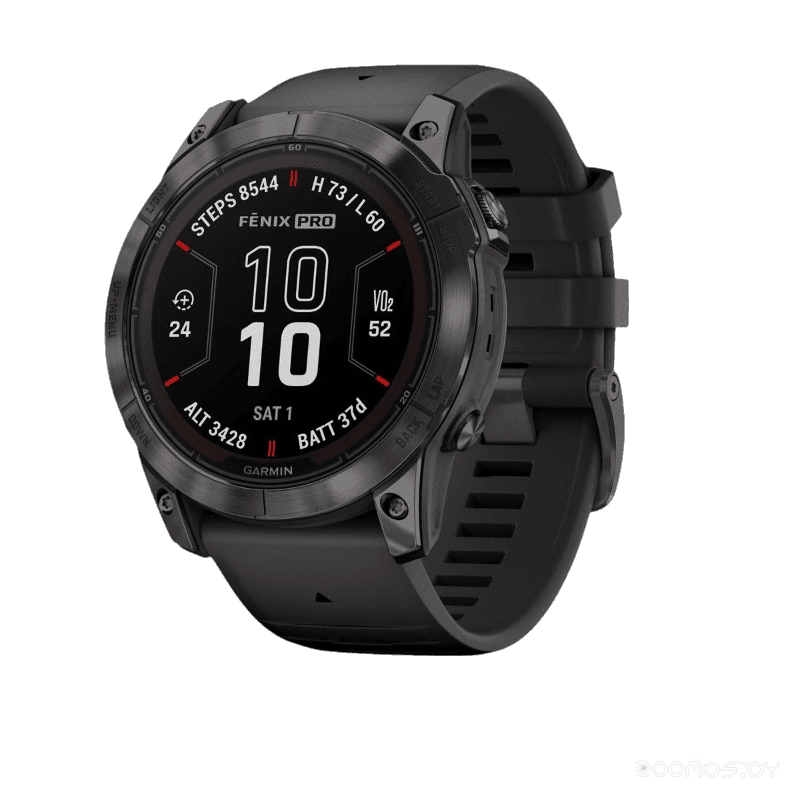 Умные часы Garmin Fenix 7X Sapphire Solar (черный титан/черный) 