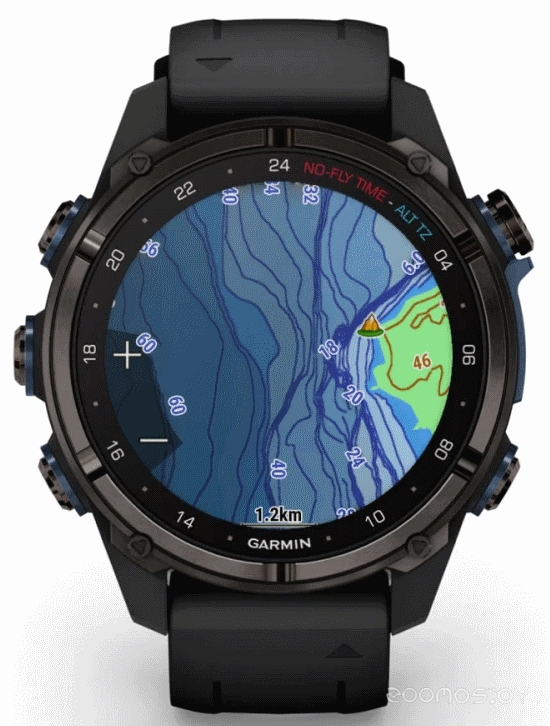 Умные часы Garmin Descent Mk3i 43 мм (карбоново-серый титан, с черным силиконовым ремешком) 