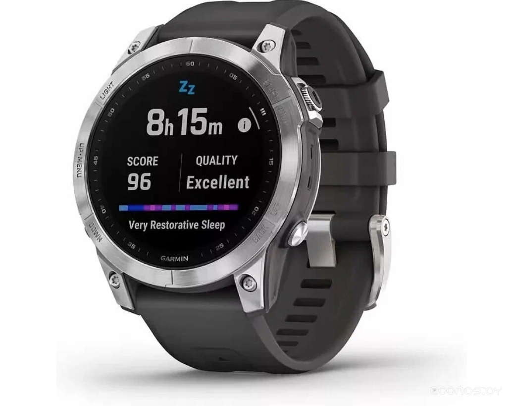 Умные часы Garmin Fenix 7 Solar (серебристый/графитовый) 