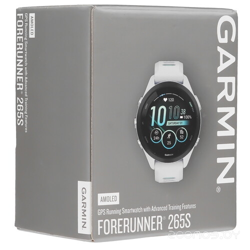 Умные часы Garmin Forerunner 265S (белый камень/нео-тропик) 