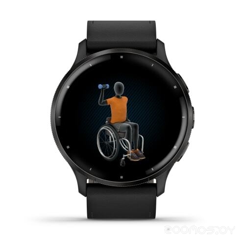 Умные часы Garmin Venu 3 (черный, с силиконовым ремешком) 
