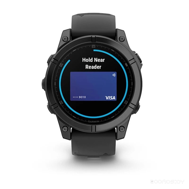 Умные часы Garmin Fenix E 47мм (серая сталь, черный силиконовый ремешок) 
