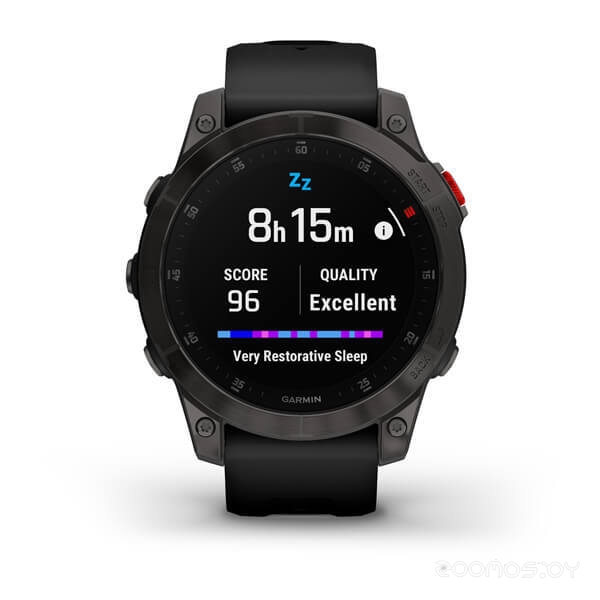 Умные часы Garmin Epix Sapphire Gen 2 (черный титан/черный) 