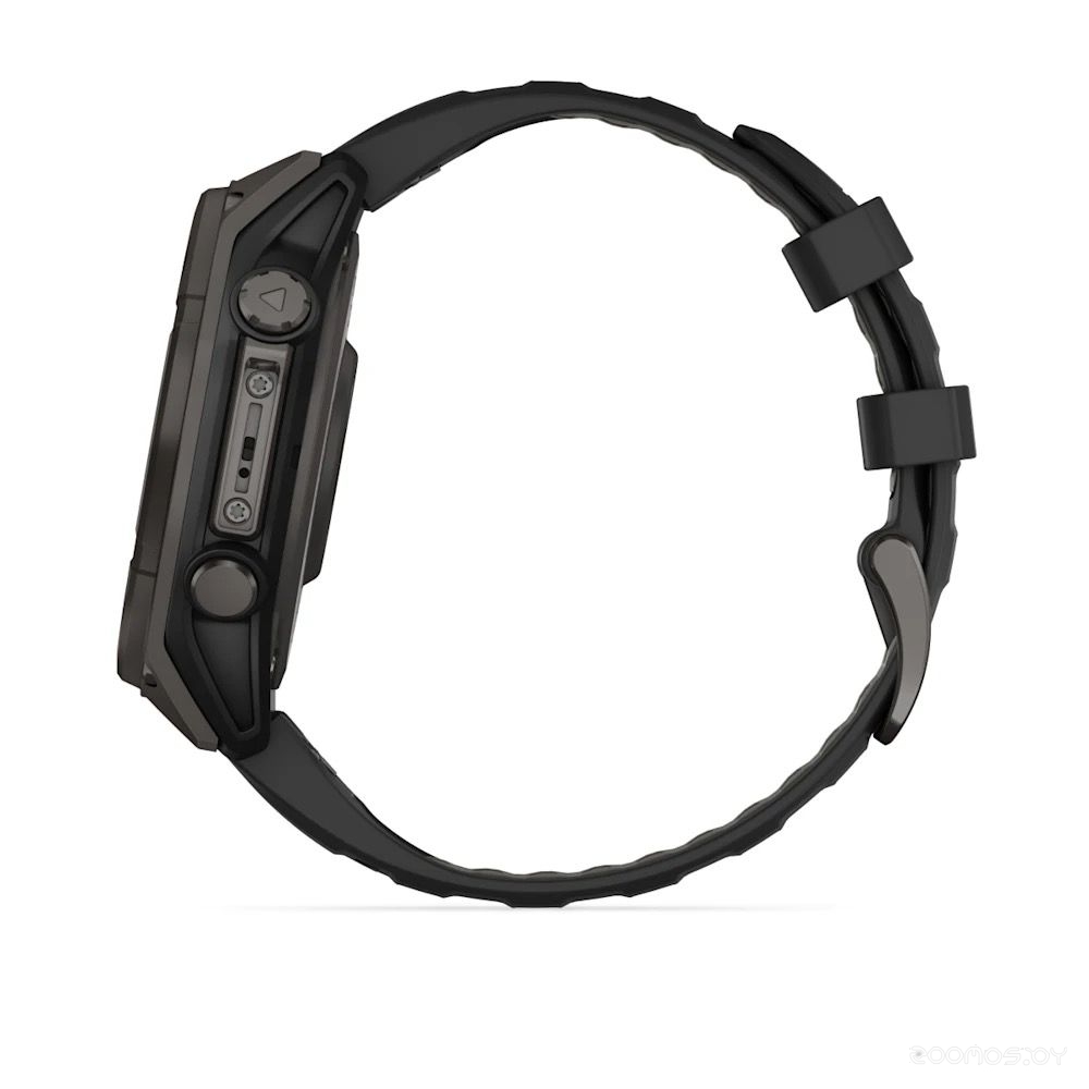 Умные часы Garmin Fenix 8 47мм (серый, черный силиконовый ремешок) 
