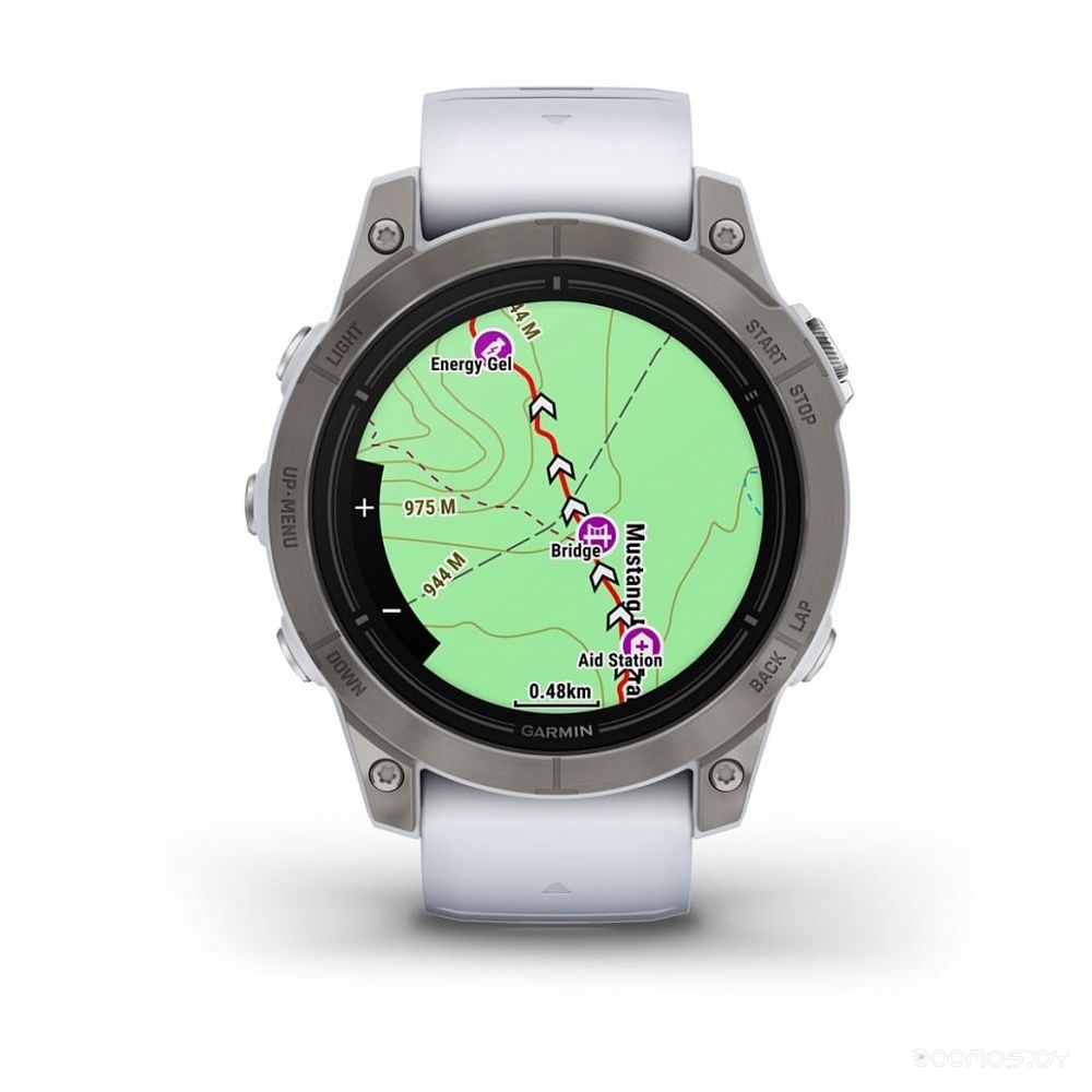 Умные часы Garmin Epix Pro Gen 2 Sapphire 47 мм (титан/белый камень) 