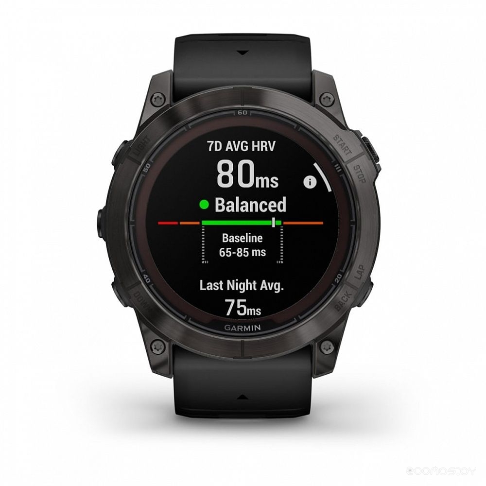 Умные часы Garmin Fenix 7X Sapphire Solar (черный титан/черный) 