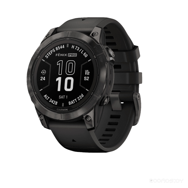 Умные часы Garmin Fenix 7 Sapphire Solar (серый карбон/серый карбон титан) 