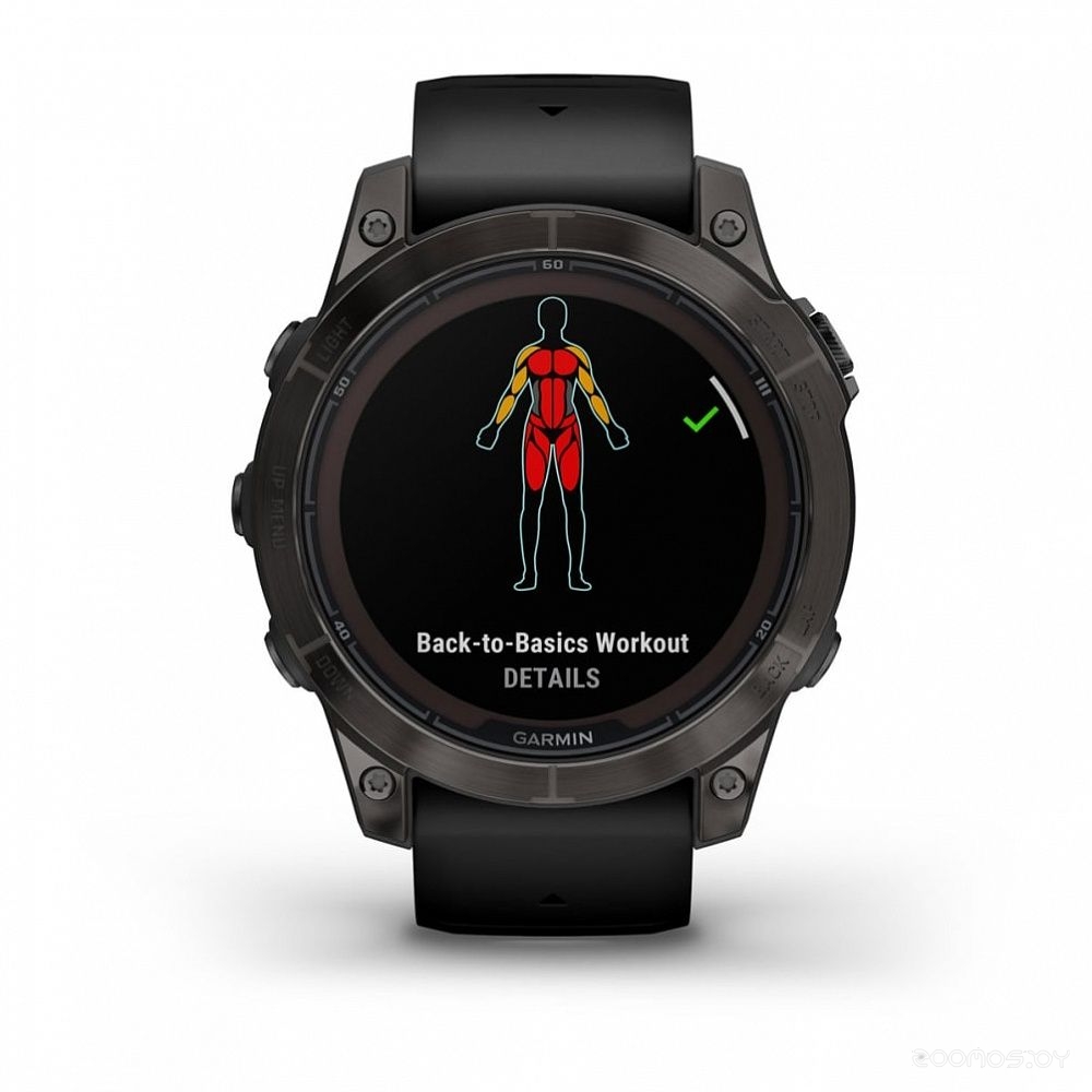 Умные часы Garmin Fenix 7S Sapphire Solar 42 мм (серый карбон/черный) 