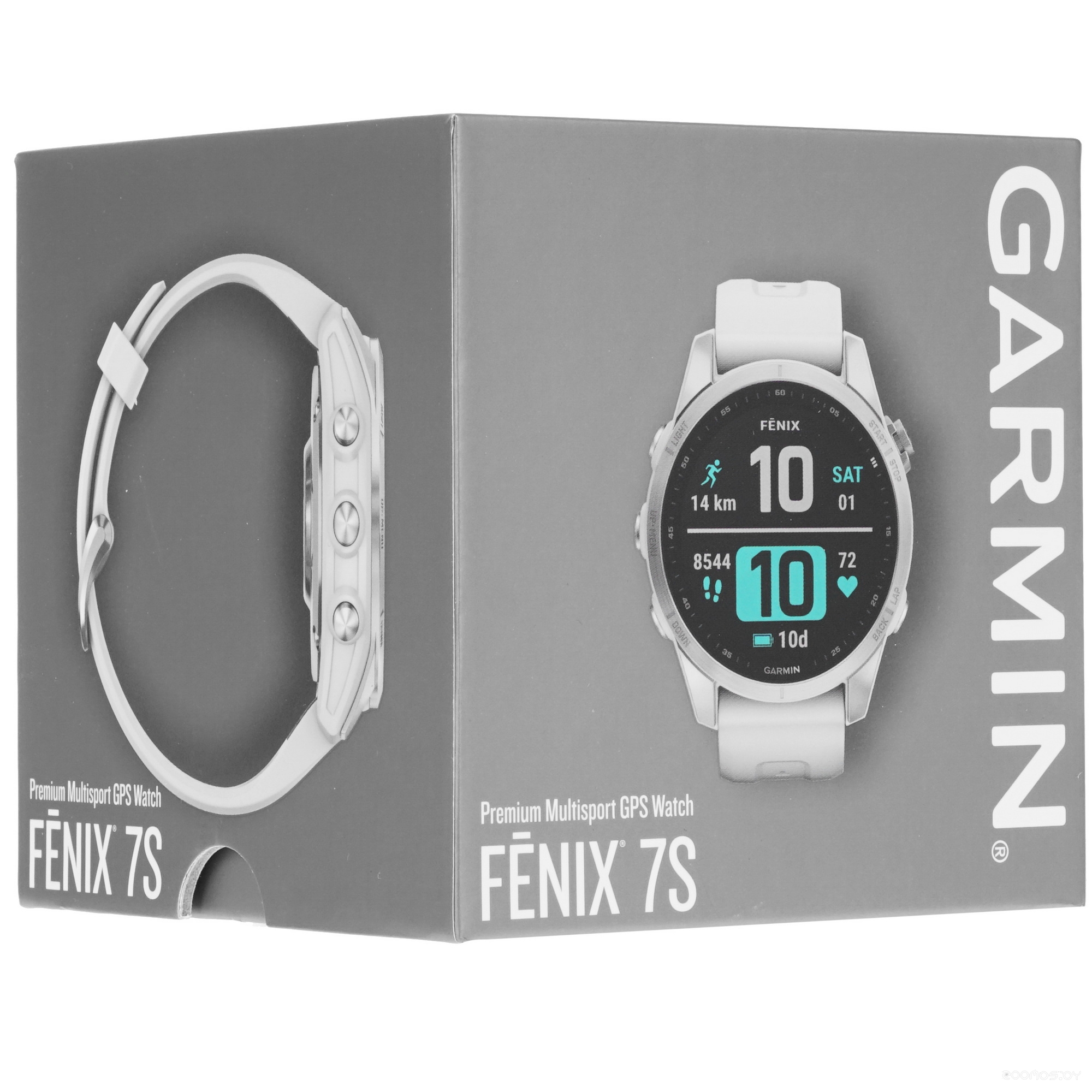 Умные часы Garmin Fenix 7S (серебристый/белый) 