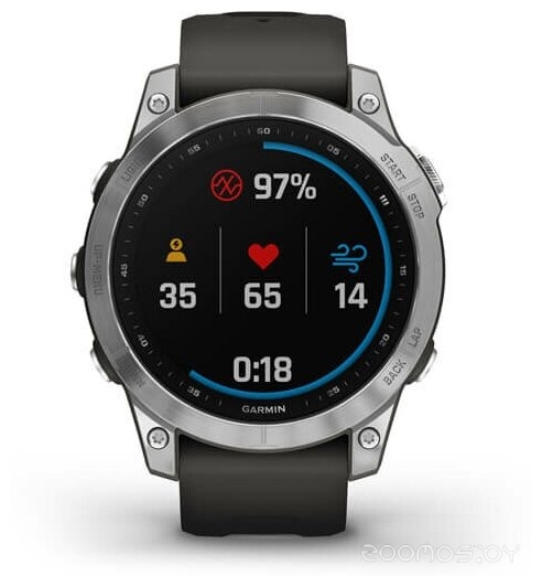 Умные часы Garmin Fenix 7 Solar (серебристый/графитовый) 