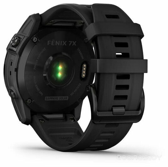 Умные часы Garmin Fenix 7 Sapphire Solar 47 мм (черный титан/черный) 