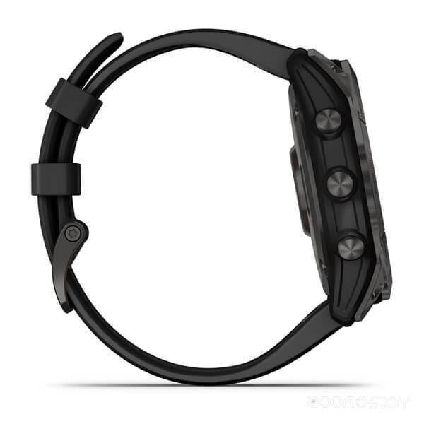 Умные часы Garmin Fenix 7X Pro Sapphire Solar (карбоново-серый титан/черный, с титановым и силиконовым ремешками) 