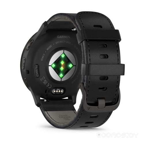 Умные часы Garmin Venu 3 (черный, с кожаным ремешком) 