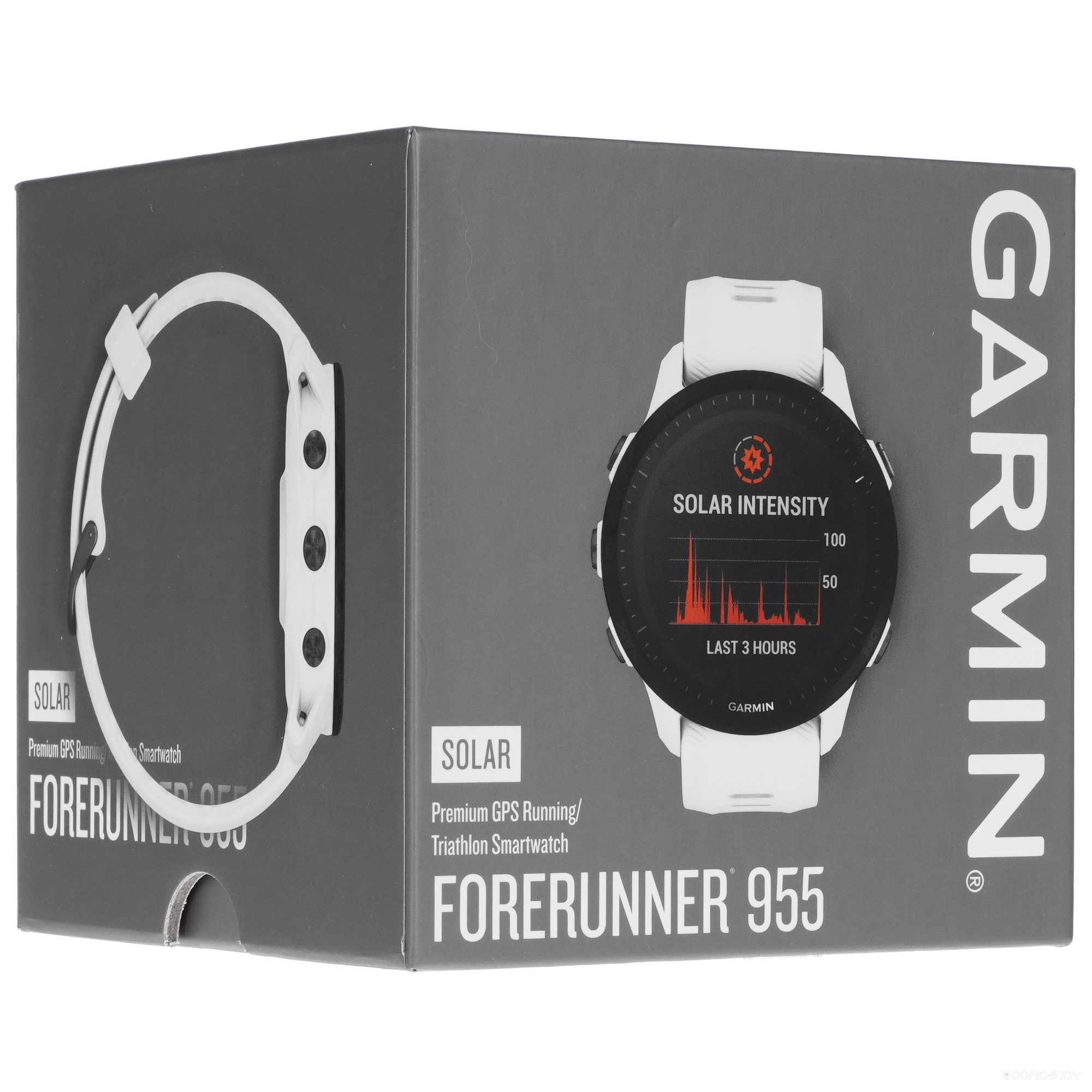 Умные часы Garmin Forerunner 955 Solar (белый камень) 