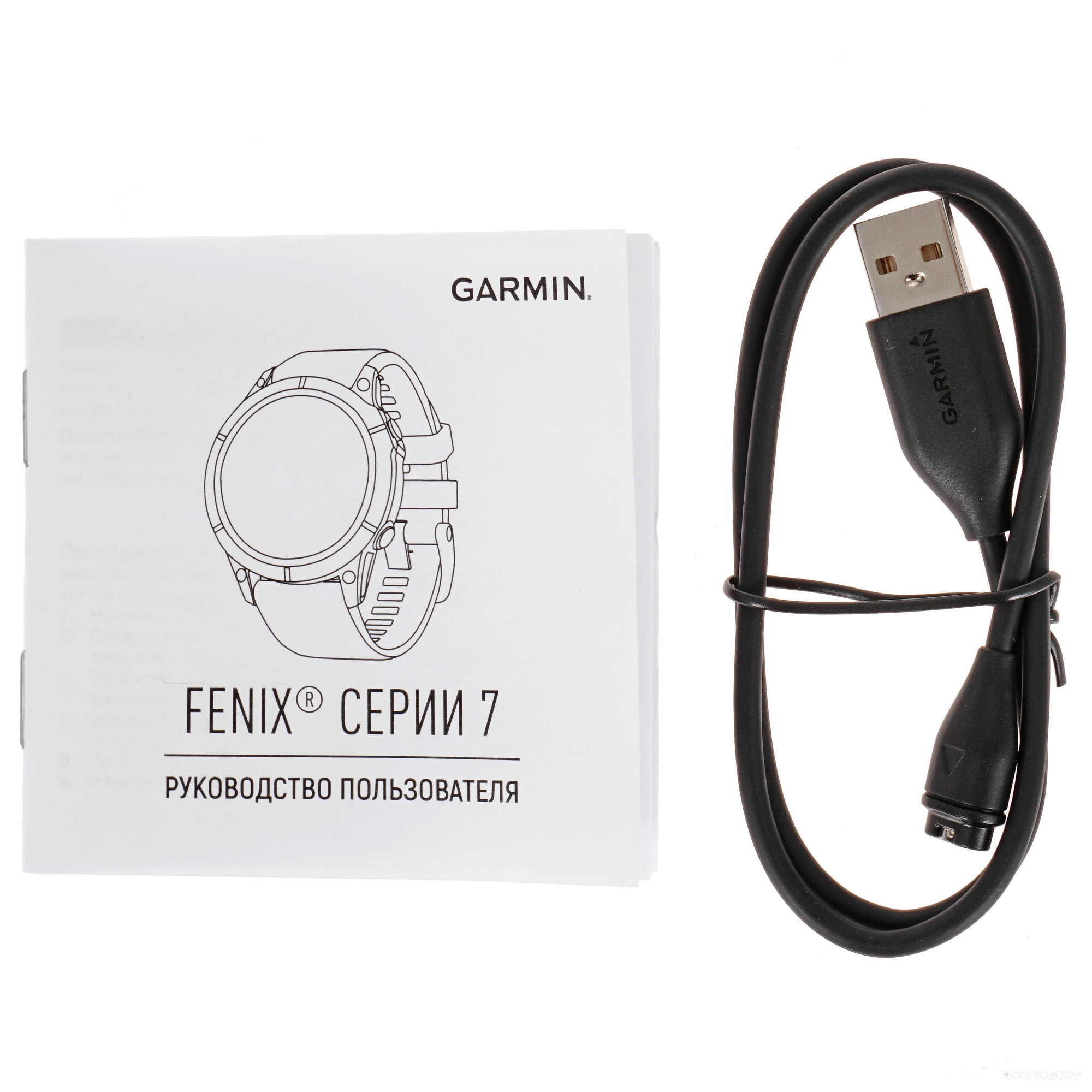 Умные часы Garmin Fenix 7S Sapphire Solar 42 мм (серый карбон/черный) 