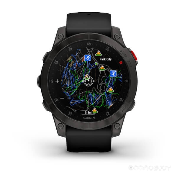 Умные часы Garmin Epix Sapphire Gen 2 (черный титан/черный) 