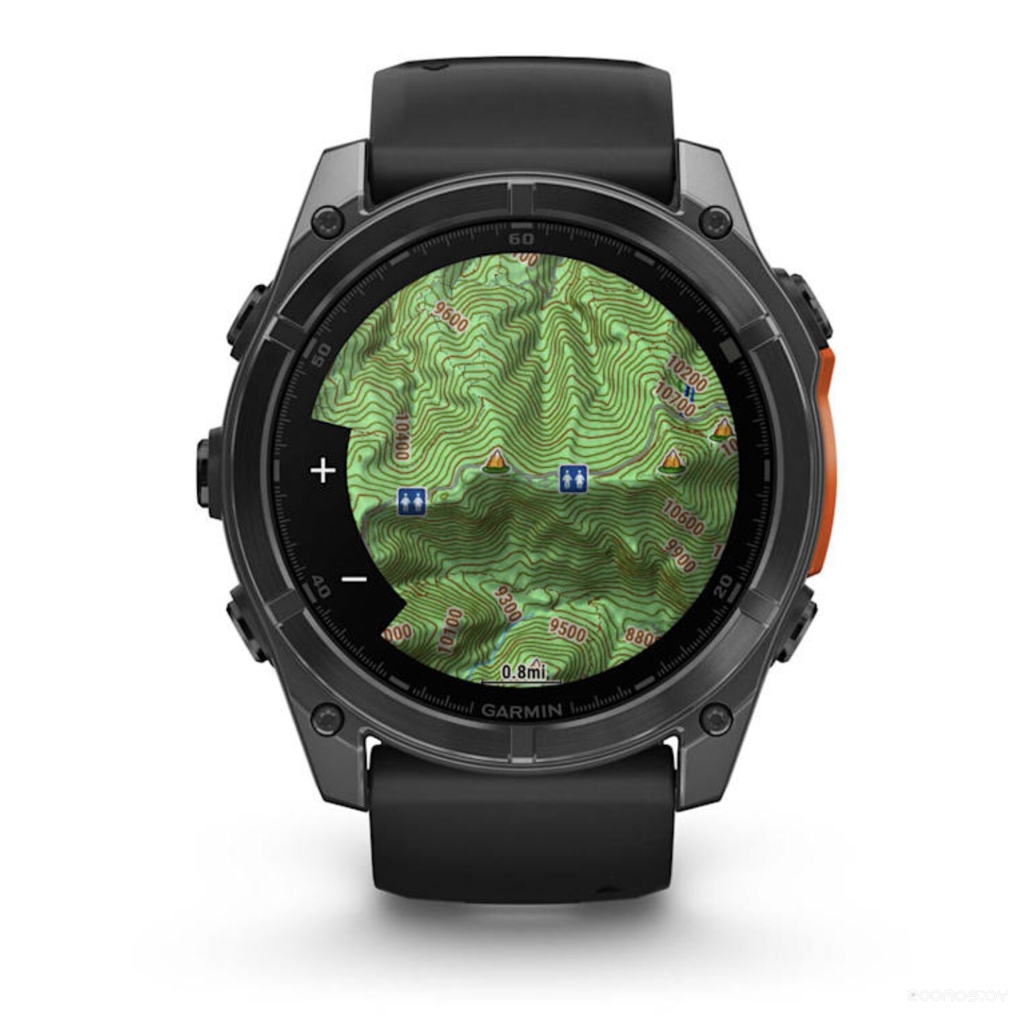 Умные часы Garmin Fenix 8 51мм (серый, черный силиконовый ремешок) 