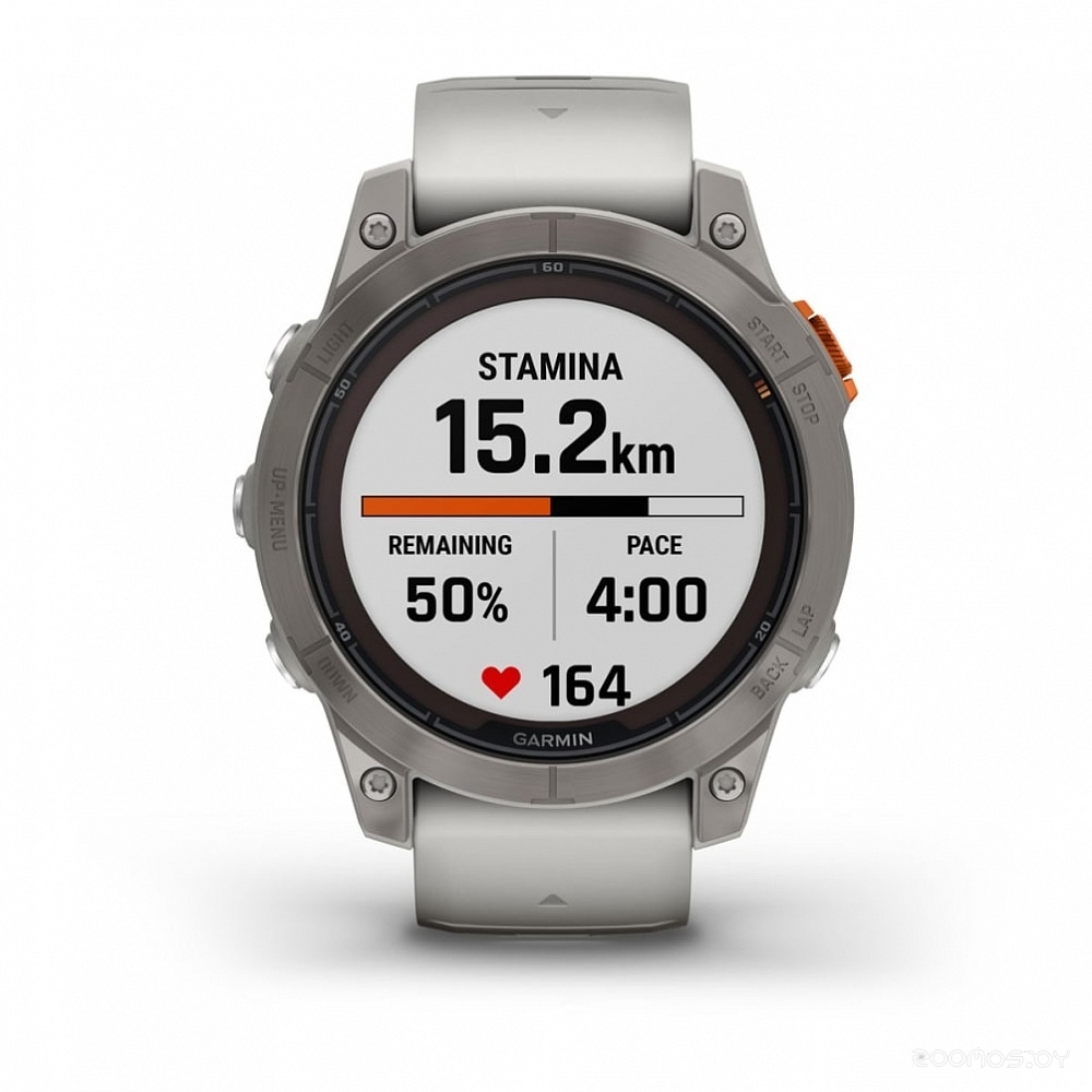 Умные часы Garmin Fenix 7 Pro Sapphire Solar (титан/оранжевый) 