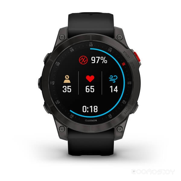 Умные часы Garmin Epix Sapphire Gen 2 (черный титан/черный) 