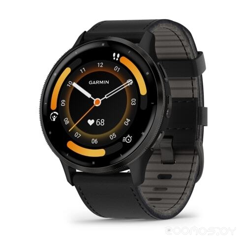 Умные часы Garmin Venu 3 (черный, с силиконовым ремешком) 