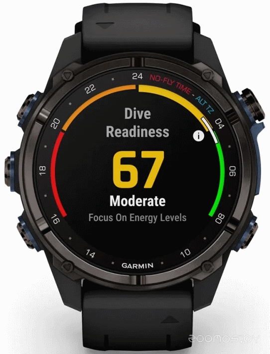 Умные часы Garmin Descent Mk3i 43 мм (карбоново-серый титан, с черным силиконовым ремешком) 