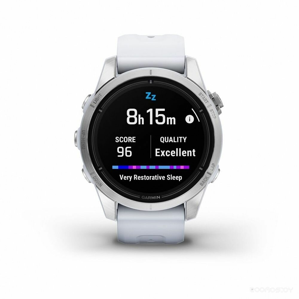 Умные часы Garmin Epix Pro Gen 2 Standard 42 мм (серебро/белый камень) 