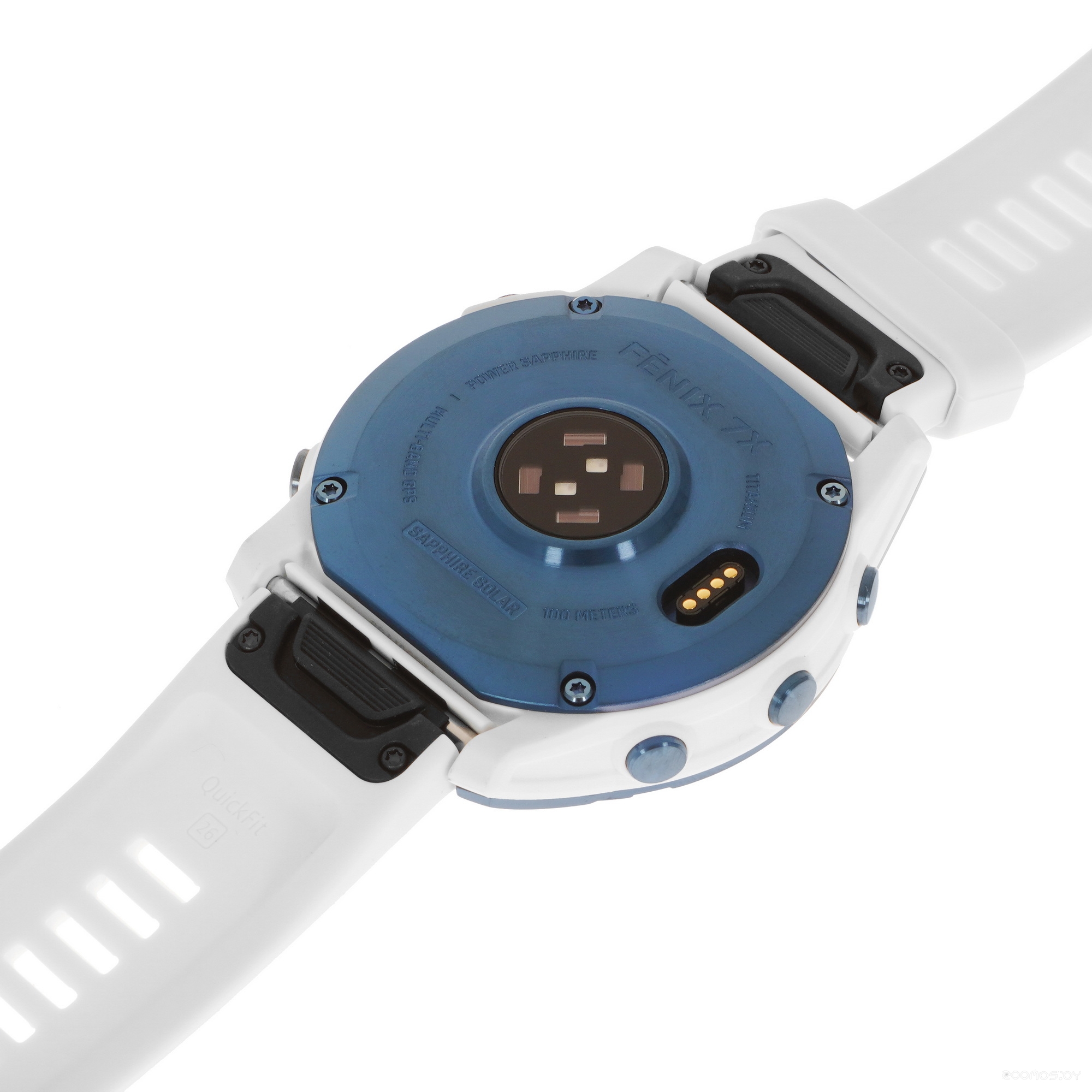 Умные часы Garmin Fenix 7X Sapphire Solar 51 мм (голубой минерал/белый камень) 