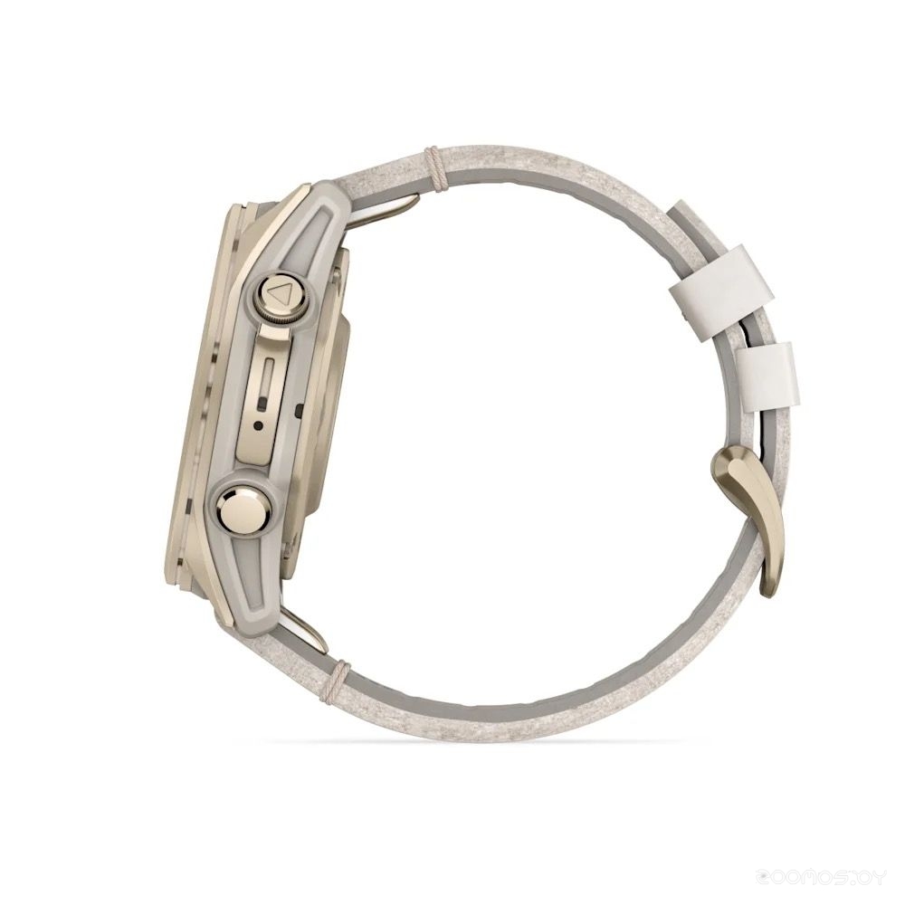 Умные часы Garmin Fenix 8 Sapphire 43мм (золотистый, дымчато-серый ремешок) 